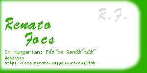 renato focs business card